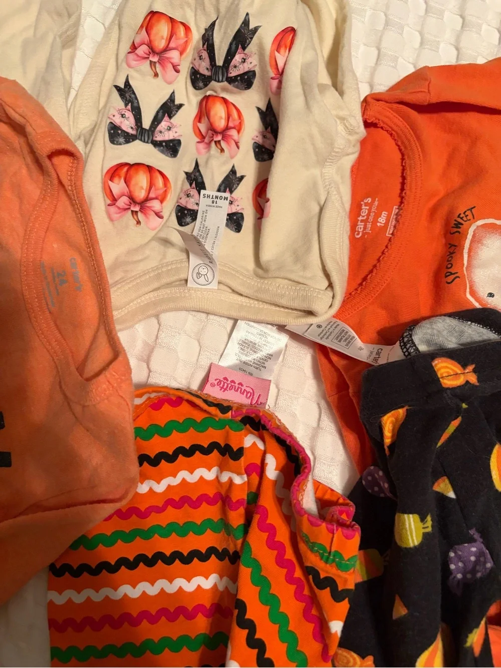 Carter's Orange & Cream Halloween Mix Matching Set